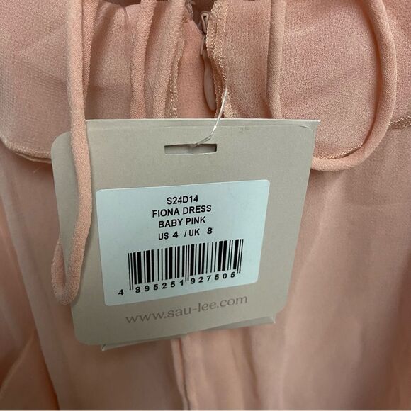 Sau Lee Fiona Dress Baby Pink Ruffle Maxi chiffon gown wedding prom Revolve 4 - Picture 8 of 12